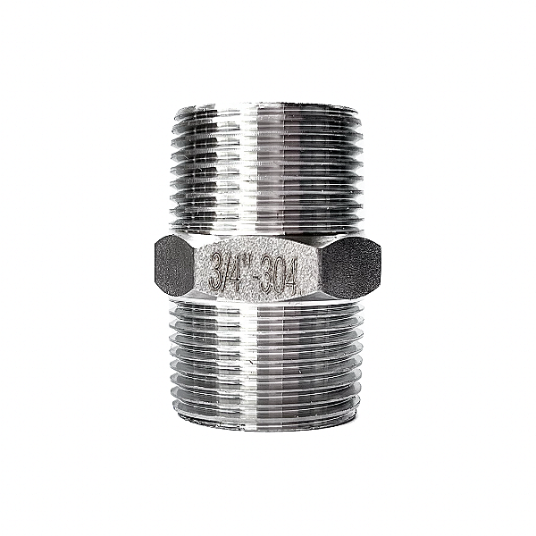 Conexão Niple 3/4" BSPT Aço Inox 304
