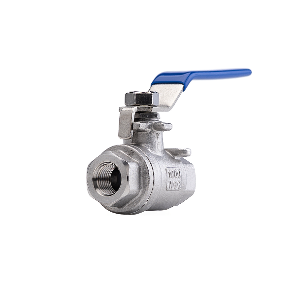 Válvula Esfera 3/8" BSP Aço Inox 304 com Vedação PTFE 1000PSI