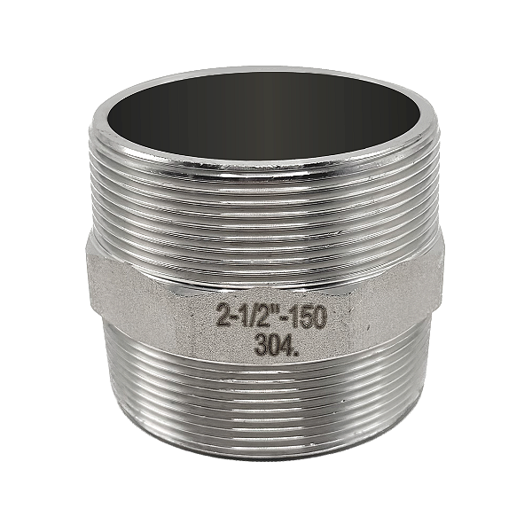 Conexão Niple 2.1/2" BSPT Aço Inox 304