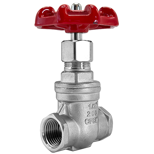 Válvula Gaveta 1/2" BSP Aço Inox 304 200PSI