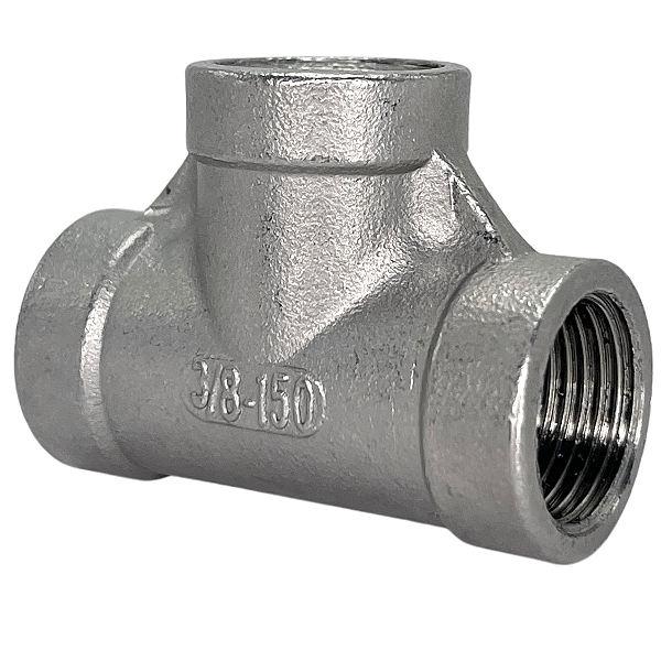 Conexão Tee 3/8 Polegada Bsp Aço Inox 304 Rosca Fêmea