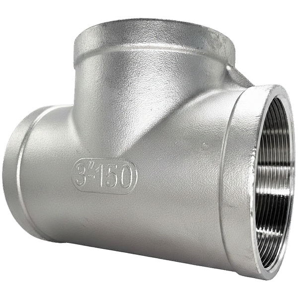 Conexão Tee 3 Polegada Bsp Aço Inox 304 Rosca Fêmea
