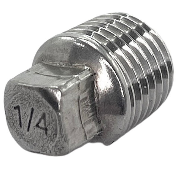 Conexão Plug BSP 1/4 Polegada Aço Inox 304 Rosca Macho