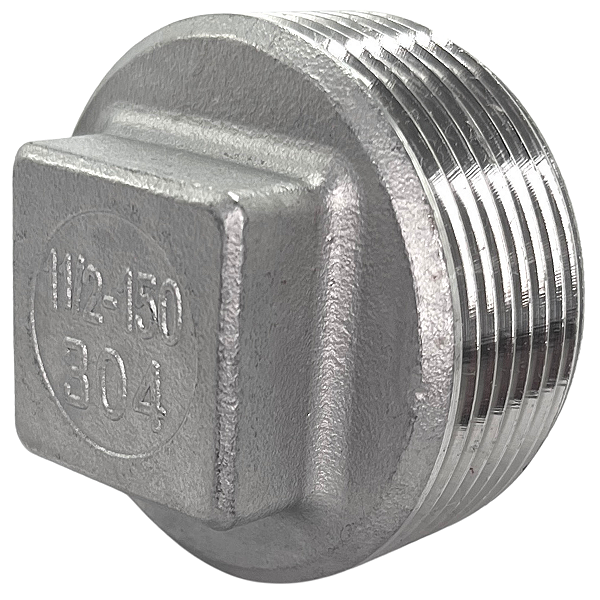 Conexão Plug BSP 1-1/2 Polegada Aço Inox 304 Rosca Macho