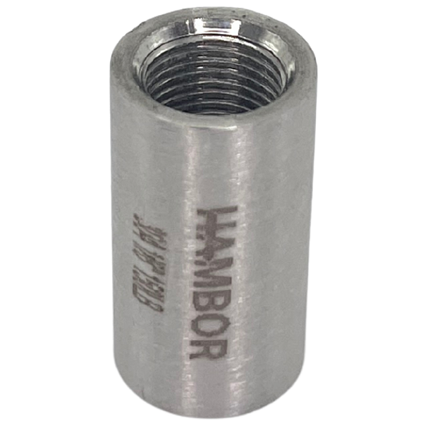 Conexão Luva 1/8 Bsp Fêmea X Fêmea Inox 304