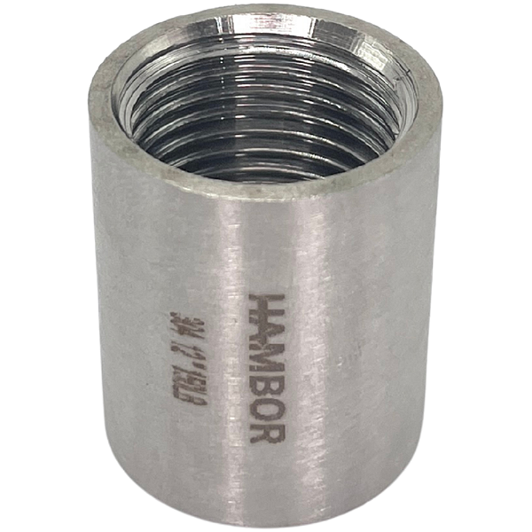 Conexão Luva 1/2 Bsp Fêmea X Fêmea Inox 304