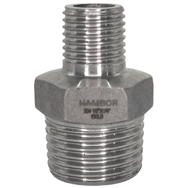 Conexão Niple Redução Bsp 1/2" X 1/4" Inox 304 Rosca Macho