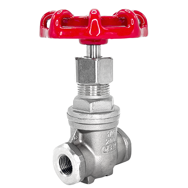 Válvula Gaveta 1/4" BSP Aço Inox 304 200PSI