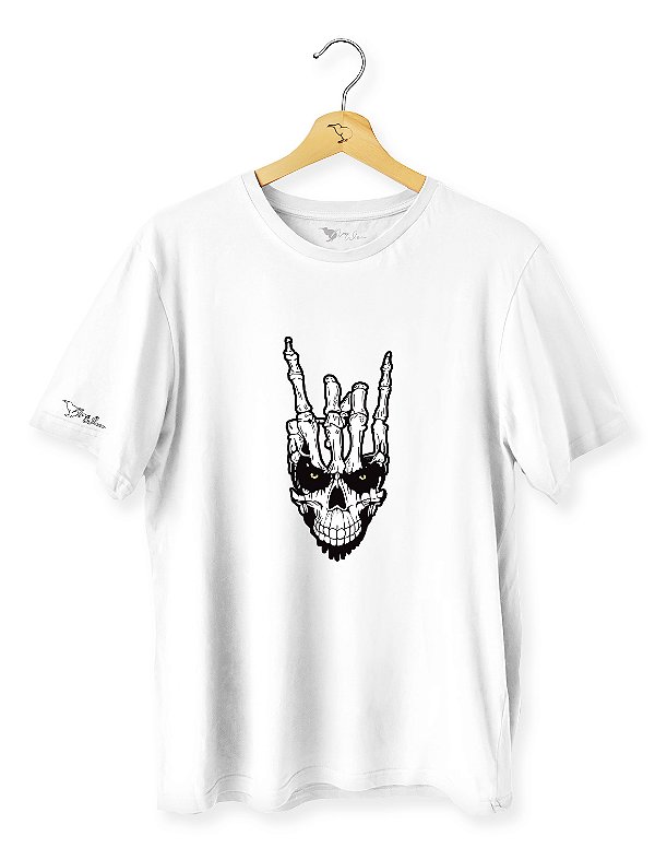 Camiseta Caveira Mao Rock n Roll - CAV2305