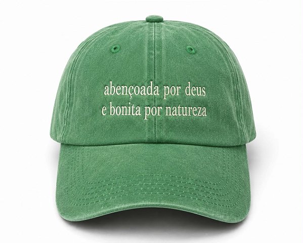 Boné Abençoada por Deus e Bonita por Natureza