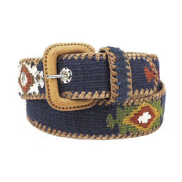 Cinto Mayan Handmade - Azul Marinho