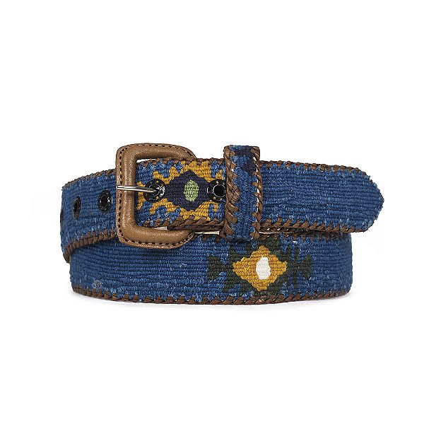 Cinto Mayan Handmade - Azul Petróleo