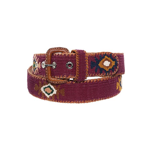 Cinto Mayan Handmade - Bordô