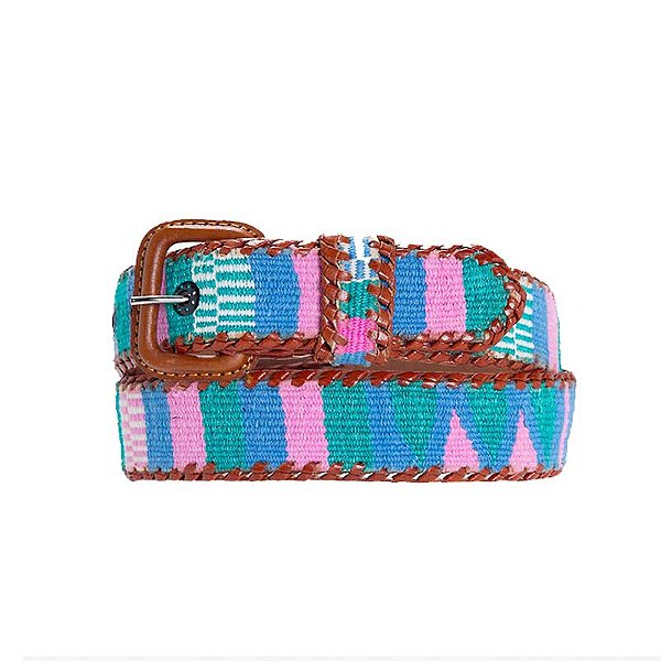 Cinto Mayan Handmade - Azul com Rosa