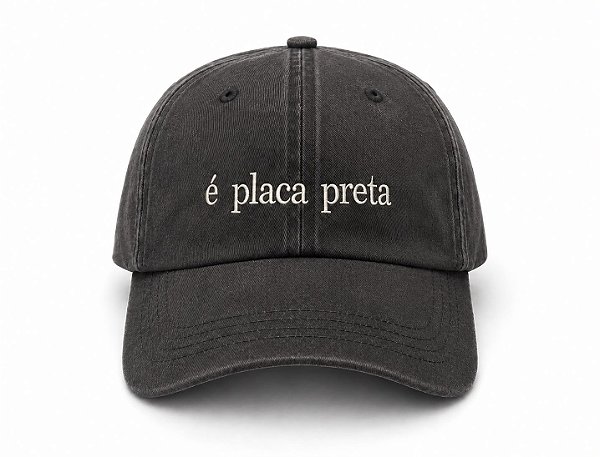 Boné É Placa Preta