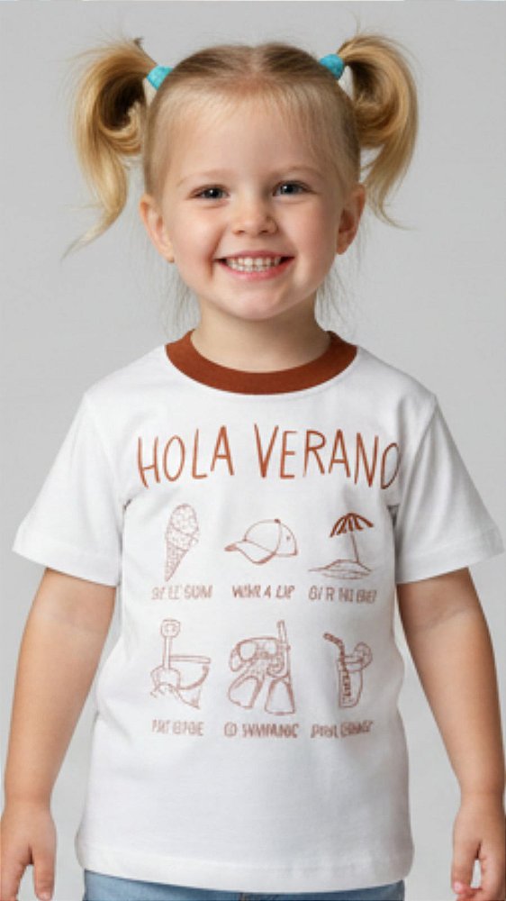 CAMISETA INFANTIL HOLA VERANO
