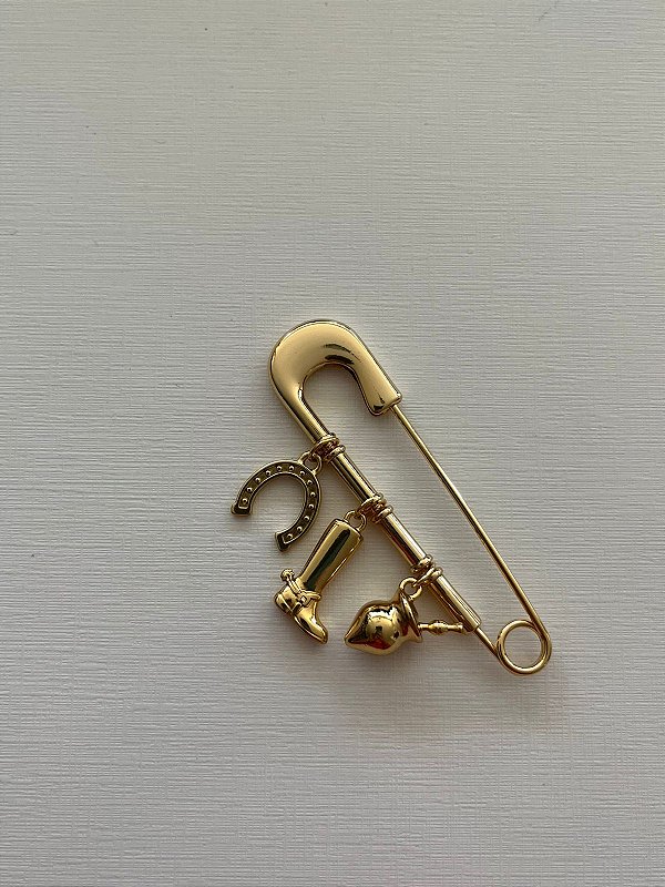 Broche Faca na Bota - Dourado