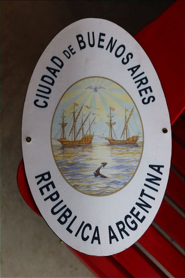 Chapa Decorativa Brasão • Buenos Aires – ARANDU + A.MAR - TAM. G