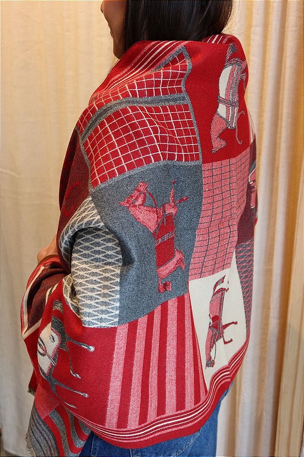 Pashmina Cavalo Vermelha | Arandu