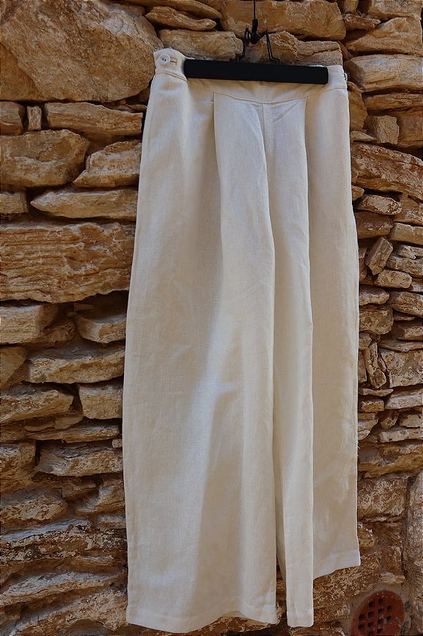 Pantalona Off White | 100% linho
