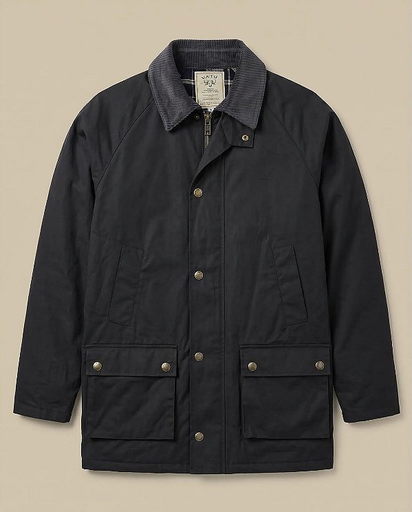Jaqueta Encerada Masculina Azul Marinho | Arandu