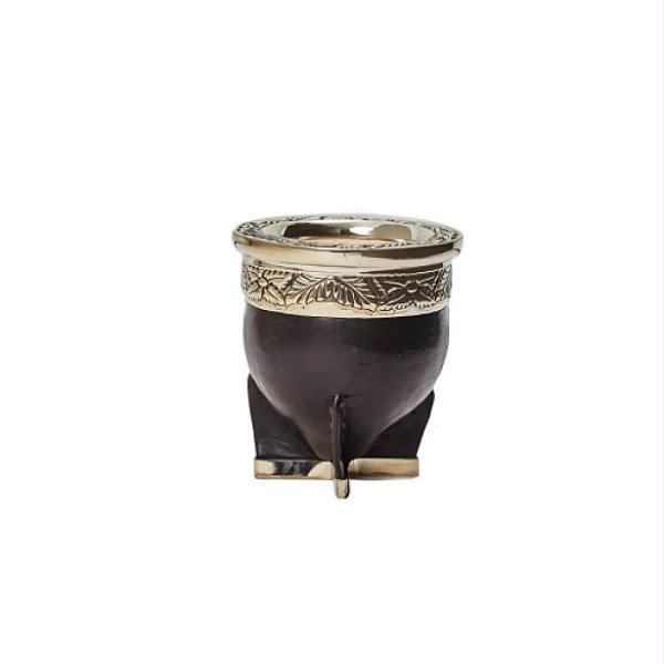 Mate Imperial com Base Cinzelada à Mão - couro café | Arandu