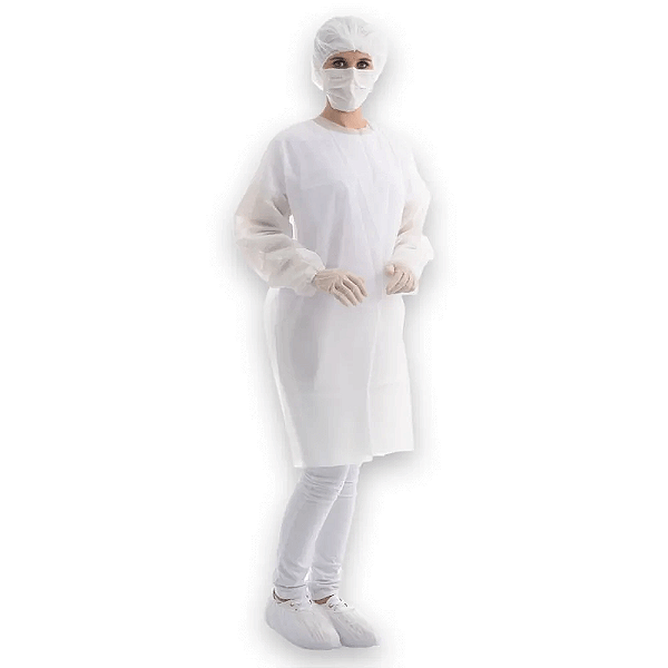Avental Manga Longa Branco 20gr 10 Unidades PROTDESC