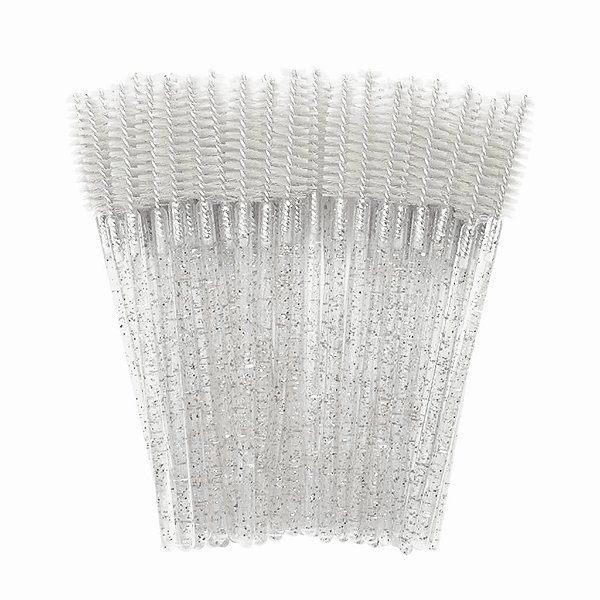 Escovinha de Sobrancelhas Transparente com Glitter 50un