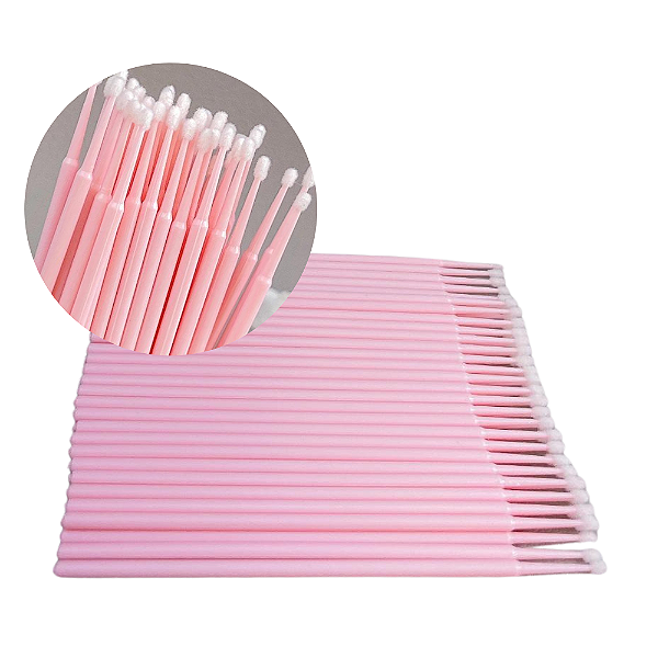 Microbrush Rosa Bebê 100un
