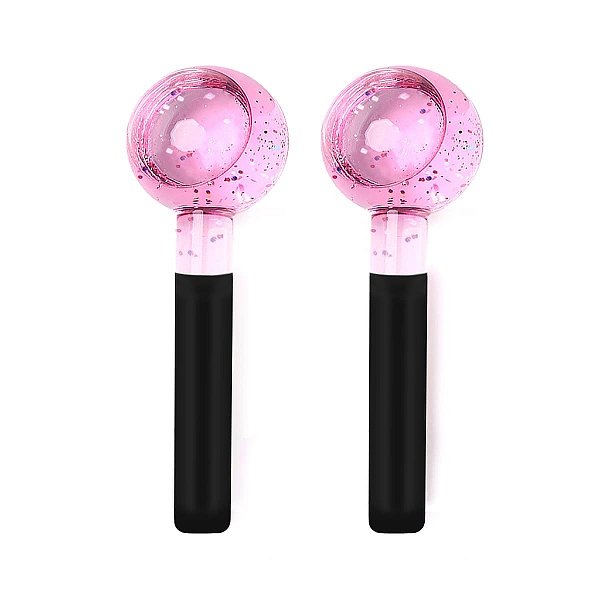 Esfera de Cromoterapia Pequena Rosa com Glitter
