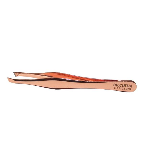 Pinça Ponta Chanfrada Rose Gold Dilcintia T51103RG