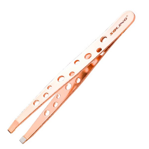Pinça Soling Global Ponta Reta Rose Gold 303