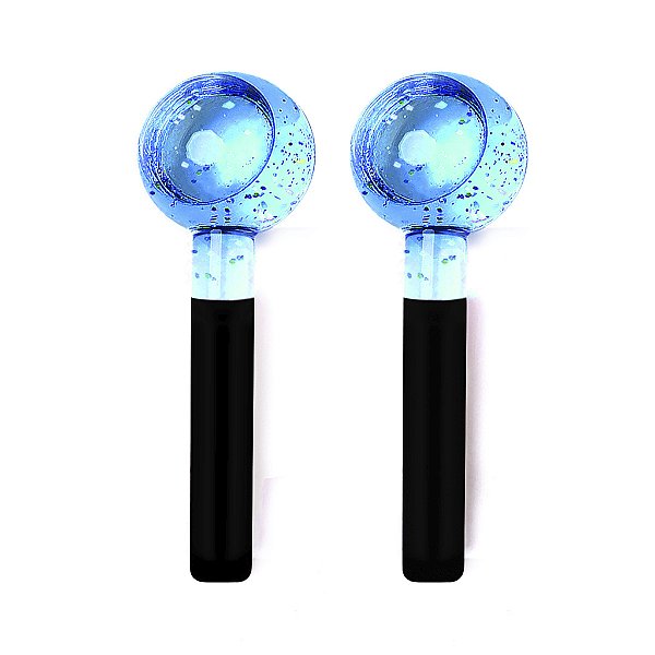 Esfera de Cromoterapia Pequena Azul com Glitter