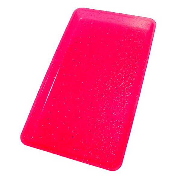 Bandeja Autoclavável Pequena com Glitter Rosa Pink