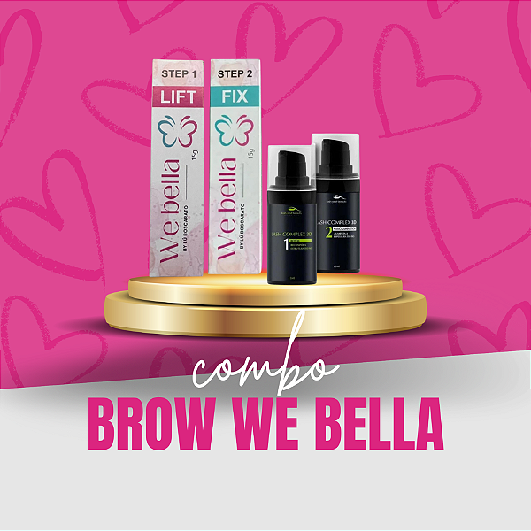 Combo Passo 1 e 2 We Bella + Passo 1 e 2 Lash Complex 3D