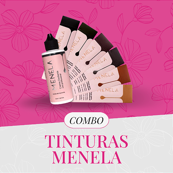 Combo 4 Tinturas Menela + 1 Oxidante Menela