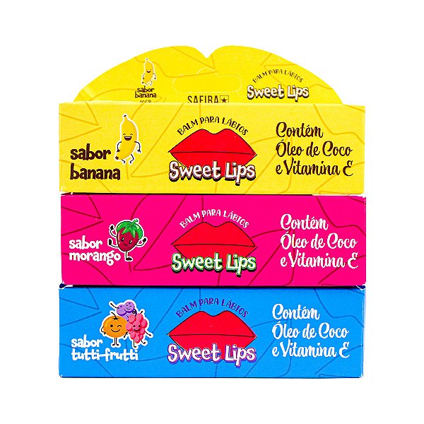 Lip Balm Sweet Lips Hidratante Labial Safira