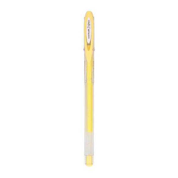 Caneta em Gel Amarela Uniball Signo 0,7mm