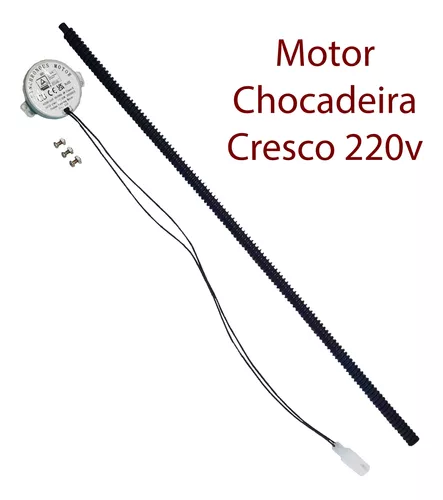 Motor com Haste 220v Peça Reposição Chocadeira Cresco 130 ovos