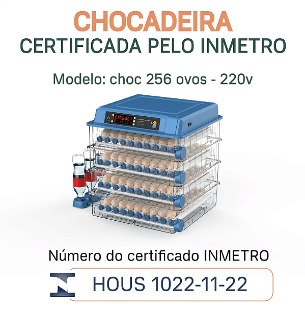 Chocadeira Automatica Bateria 12v Tanque Agua 256 Ovos 220V