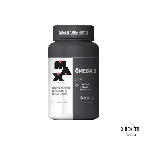 Ômega 3 Pote 90 Caps - Max Titanium - Livre de metais pesados
