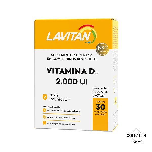Vitamina D 2.000 UI/comp - Lavitan.