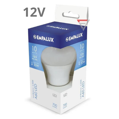 Lâmpada Bulbo Led Empalux 10W 12V 6.500K E27 – Al10062