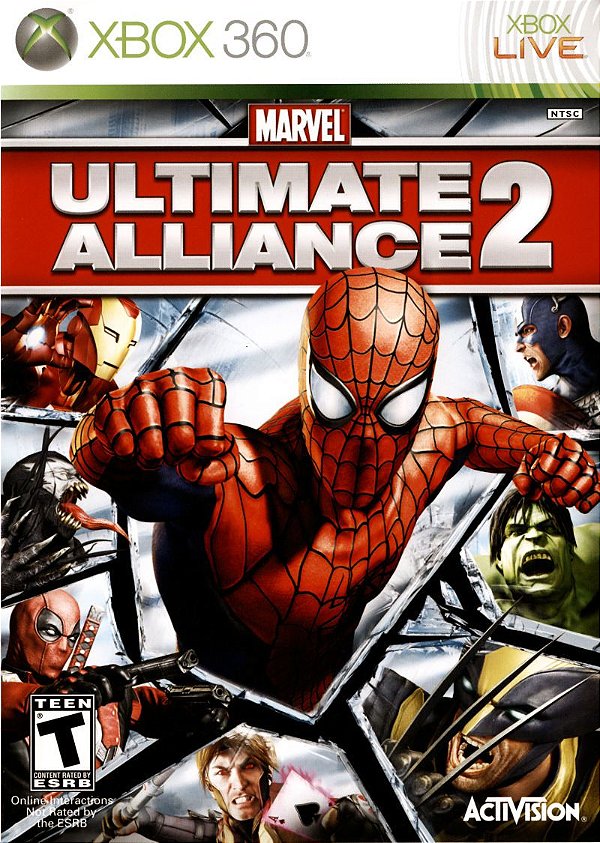 Usado: Usado: Jogo Marvel: Ultimate Alliance 2 - Xbox 360 -
