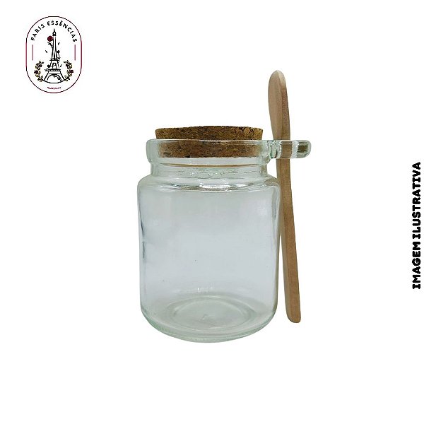 Pote Saleiro c/ Colher e Tampa Cortiça 255ml - (un)