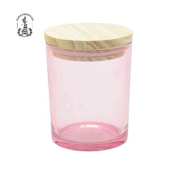 Pote de Vidro Para Vela 200ml Rosa - (un)