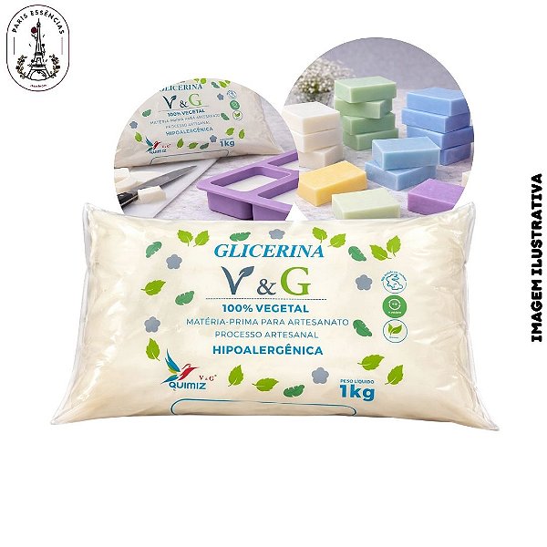 Base Glicerina Sabonete V&G 100% Vegetal Branca - 1KG