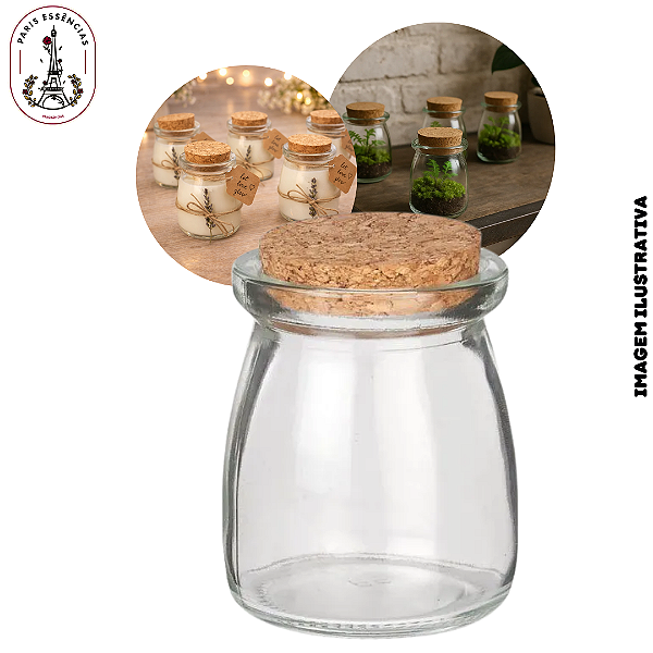 Mini Pote 100ml com Tampa Cortiça - (UN)