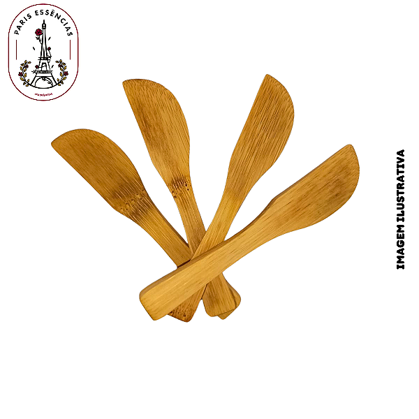 Kit com 4 Espátulas de Bambu