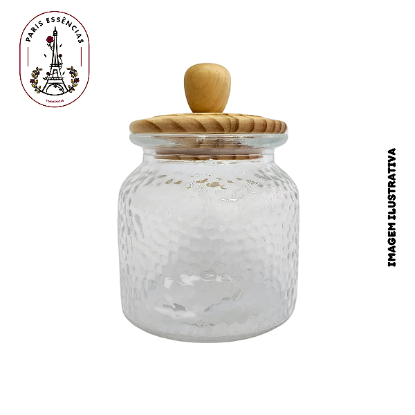 Pote de Vidro Martelado para Condimentos c/ Tampa 700ML - (un)